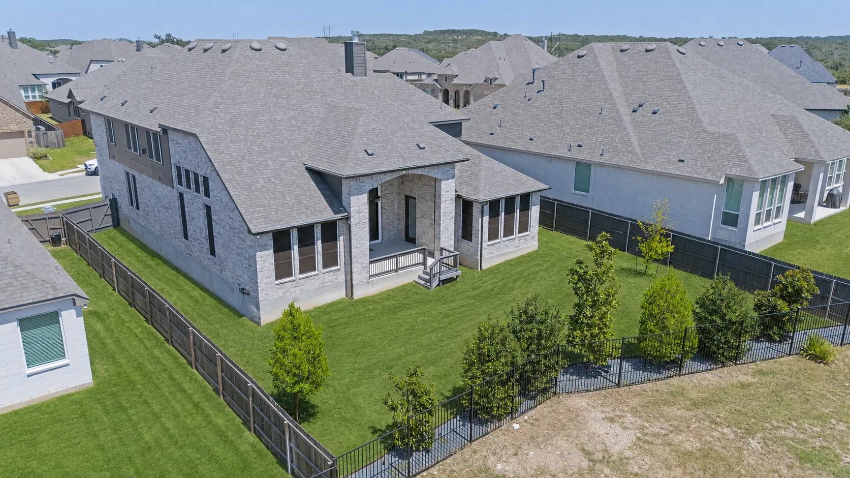 Aerial rear view