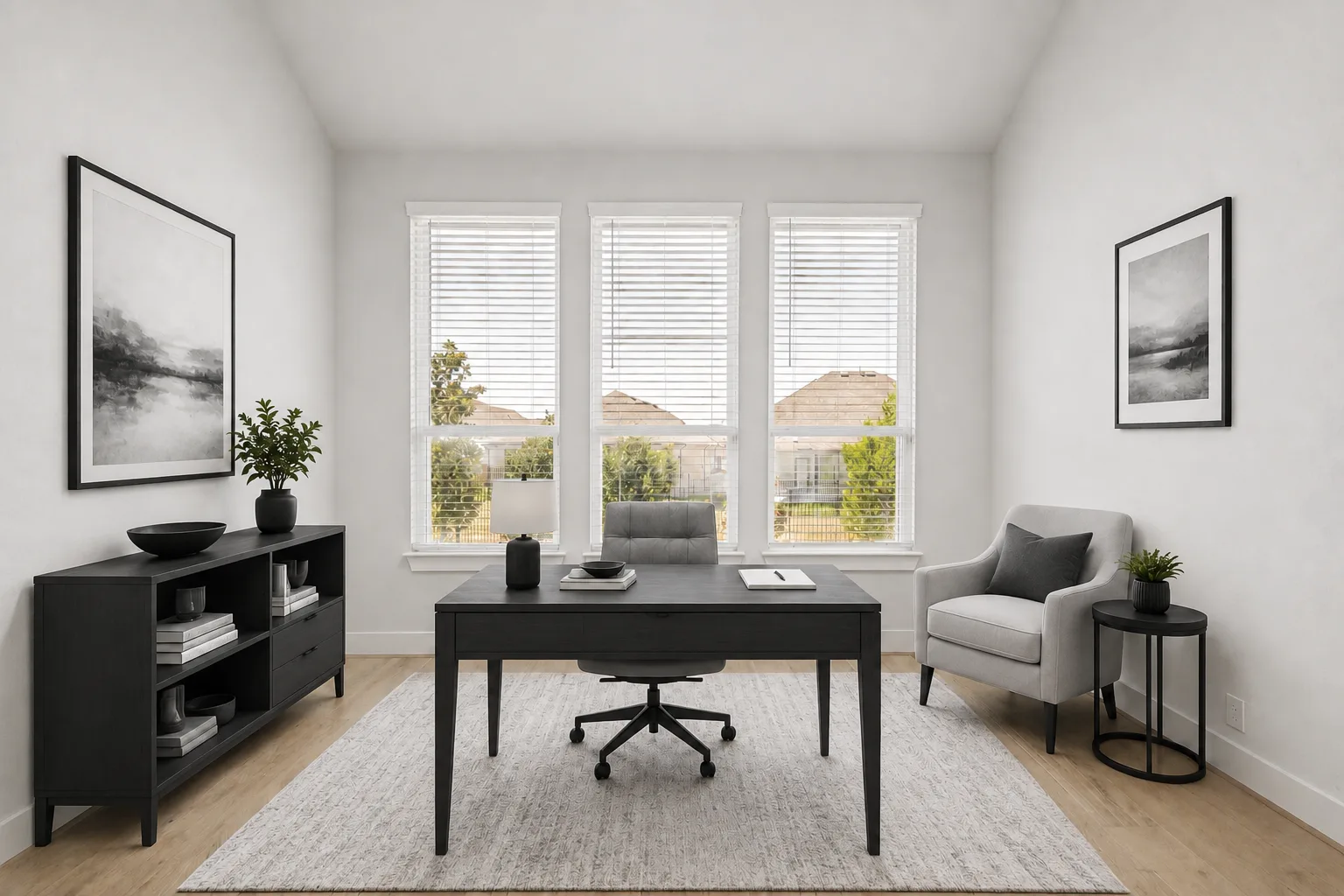 Office, virtually staged
